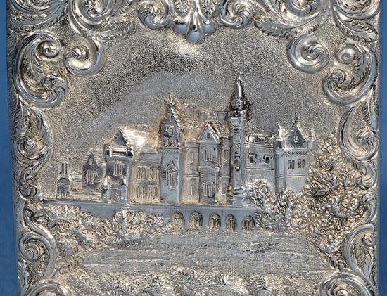 A good William IV silver double sided castle top card case H: 95mm/3 3/4 W: 65mm WEIGHT: 68grms/2.4ozs